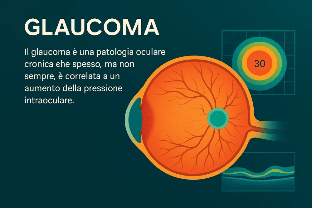 Immagine OCT del nervo ottico e retina per valutazione RNFL e GCC nel glaucoma