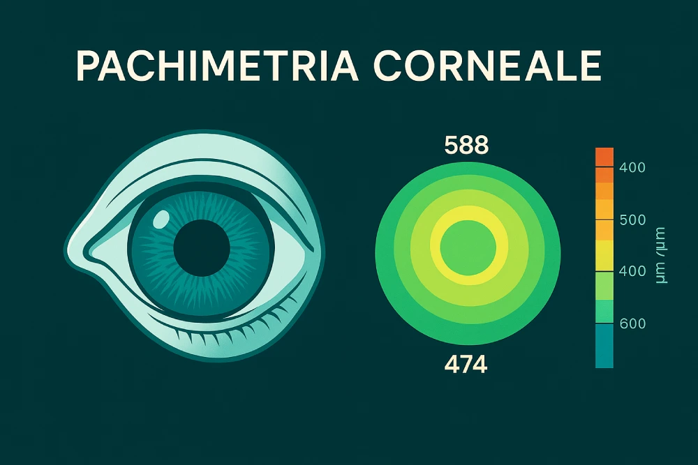 Esame di pachimetria corneale per misurare lo spessore della cornea
