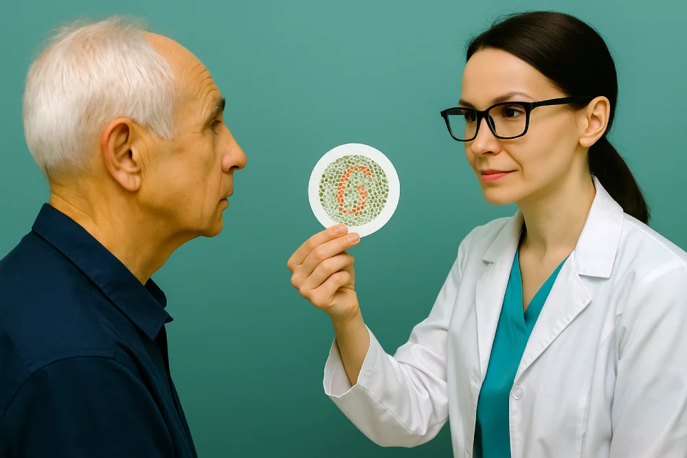 Visita Medicina Preventiva Test di Ishihara con tavole pseudoisocromatiche per la visione dei colori