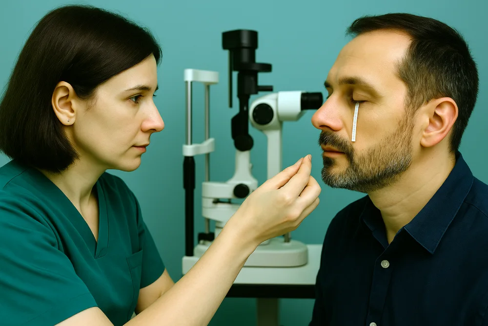 Visita Medicina Preventiva Test di Schirmer per valutare la quantità di lacrime e l’occhio secco